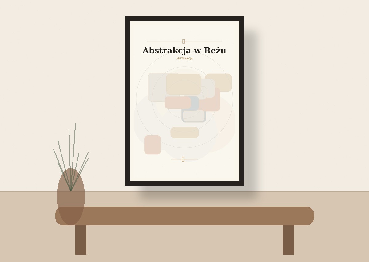 Mockup Abstrakcja w Beżu