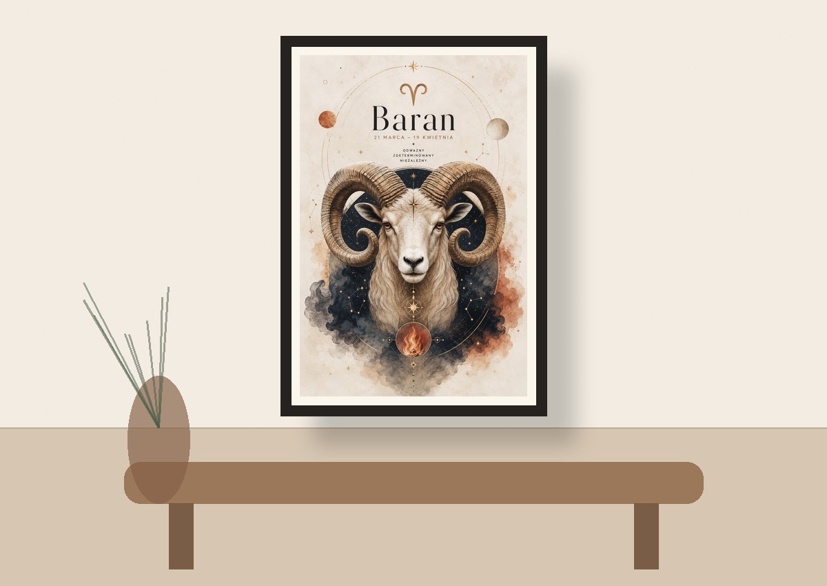 Mockup Baran — Plakat Zodiakalny