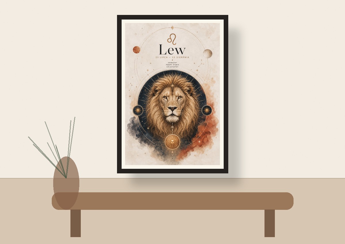 Mockup Lew — Słoneczna Aura