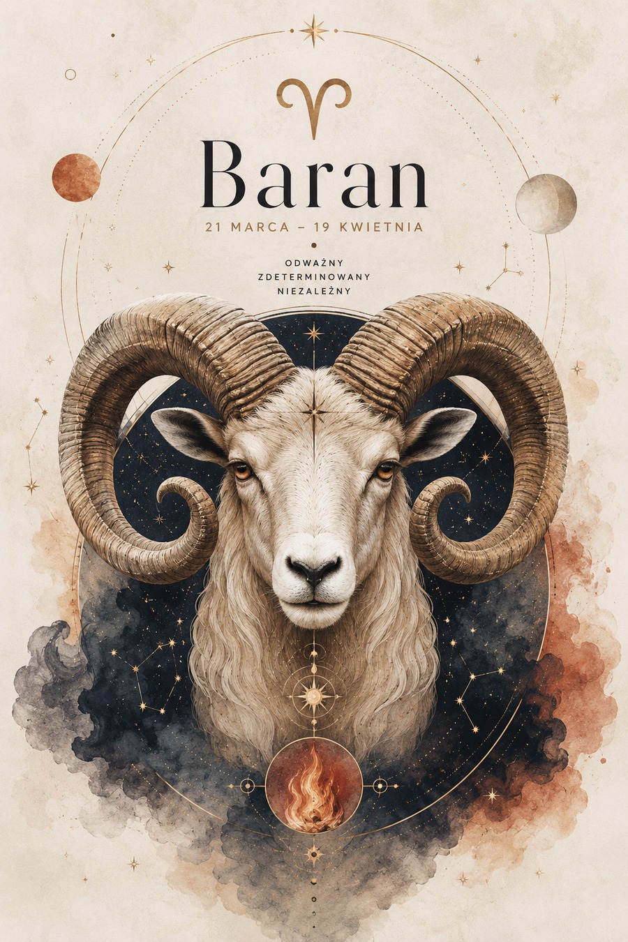 Baran — Plakat Zodiakalny