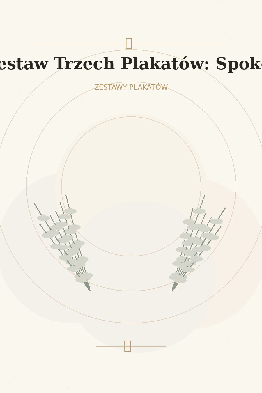 Zestaw Trzech Plakatów: Spokój
